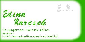 edina marcsek business card